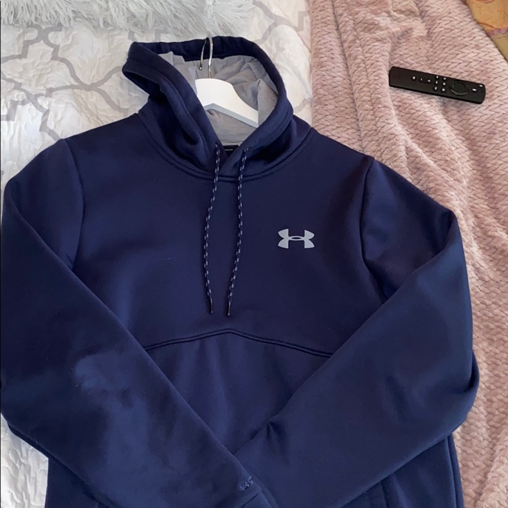 Navy blue under armour hoodie